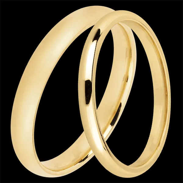 Duo d'alliances Atelier - Or jaune - 9 carats