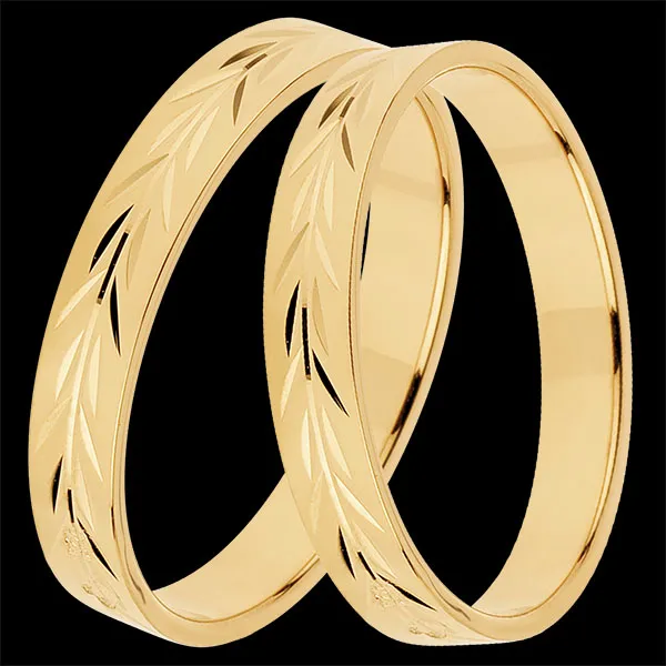 Duo Fraîcheur Trauringe – Gelbgold – 18 Karat