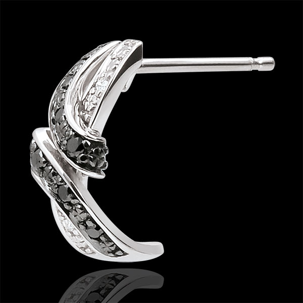 Earrings Clair Obscure - Rendez-vous - black diamonds - 18 carat