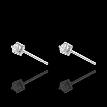 White Gold Diamond Chip Joya Stud Earrings Edenly Jewelery White Gold Diamond Chip Joya Stud Earrings