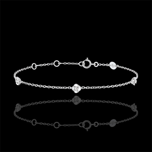Pulsera Eclosion - Corona de Rosas - oro blanco 18 quilates y diamantes