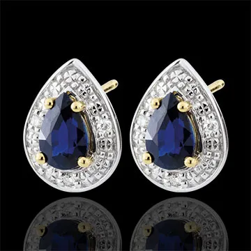 Pendientes Lágrimas de Hada - oro blanco 9 quilates