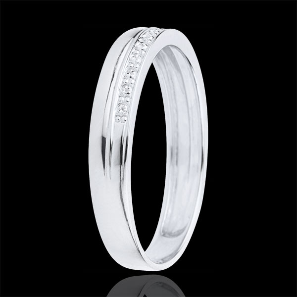 Elegance Wedding Ring - White gold - 18 carats