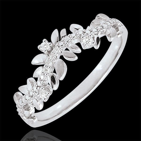 Enchanted Garden Ring - Royal Foliage-Diamond and White gold - 18 carat