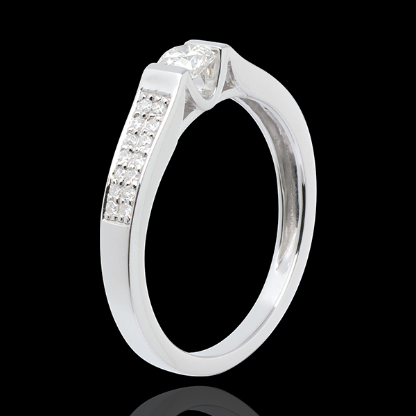 Engagement Ring Destiny - Arch - diamond 0.31 carat - white gold - 18 carats