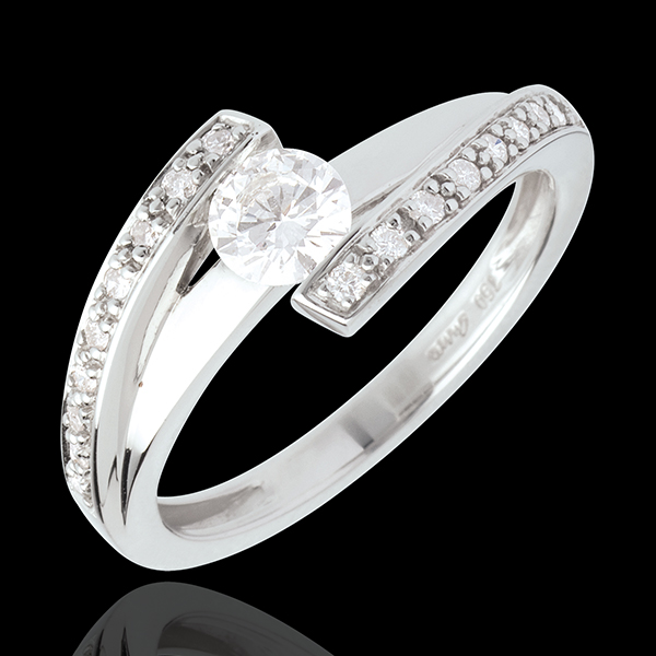 Engagement Ring Destiny - Eleanor - white gold - 0.37 carat diamond