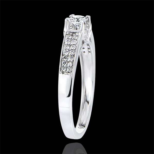 Engagement Ring Origin - Goddess - white gold 9 carats and diamonds