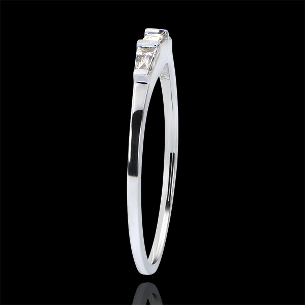 Engagement Ring Origine - Trilogy Biela - white gold 9 carats and diamonds