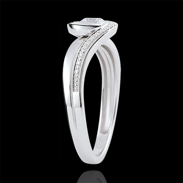 Engagement Ring Precious Nest Solitaire - Preciosa - white gold - 0.3 carat - 18 carats