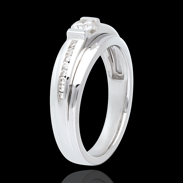Engagement Ring Solitaire Destiny - Eugenie variation - 0.22 carat diamond