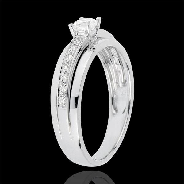 Engagement Ring Solitaire Destiny - My Queen - small size - white gold - 0.20 carat diamond