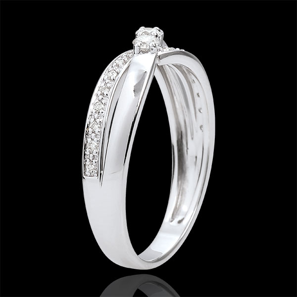 Engagement Ring Trology Precious Nest - Auréa - white gold - 0.18 carat - 9 carats
