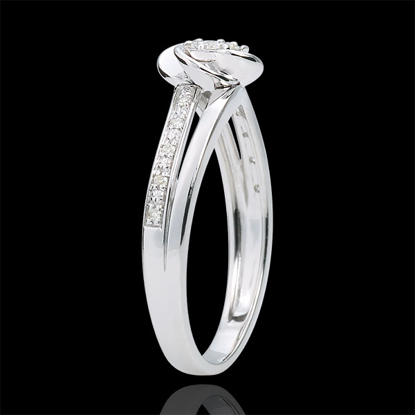 Engagement Ring white gold Rose Petals - 0.075 carat