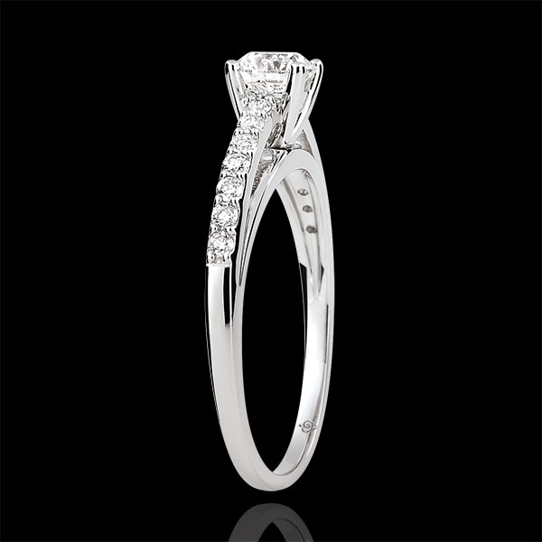 Engagment Ring - Avalon - 0.4 carat diamond - white gold 18 carats