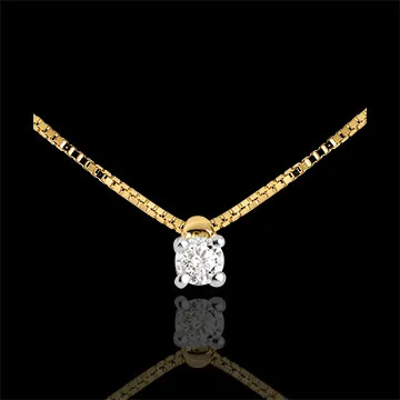 Collar Solitario oro amarillo 42 cm.