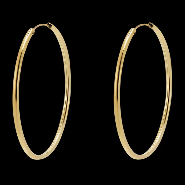 Zarte Creolen - Durchmesser 30mm - Gelbgold, 9 Karat