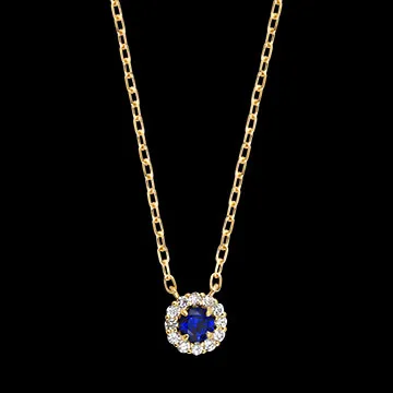 Noctéa Necklace – 9-Carat Yellow Gold, Sapphire and Lab-Grown Diamonds