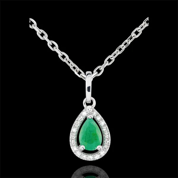 Pear-shaped Indian Emerald Pendant