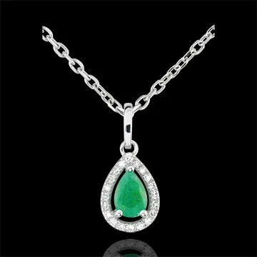 Pear-shaped Indian Emerald Pendant