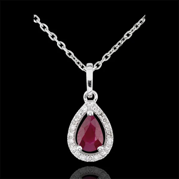 Pear-shaped Indian Ruby Pendant
