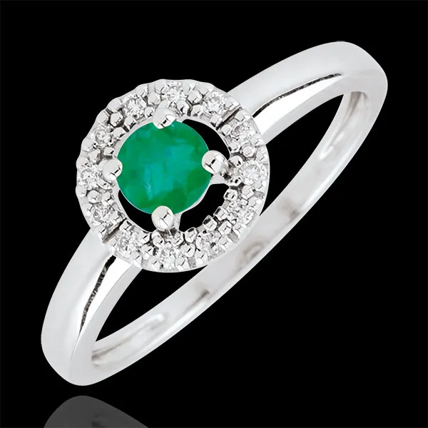 Bague Clévia - émeraude - or blanc 18 carats