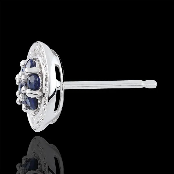 Boucles d'oreilles Isalia - saphirs - or blanc 9 carats