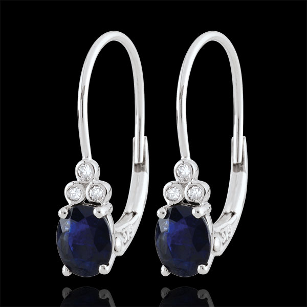 Exquisite Diamond and Sapphire Earrings