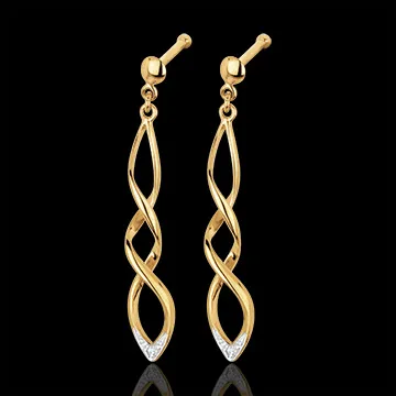 Orecchini Carnevale - Oro giallo - 18 carati - 2 Diamanti