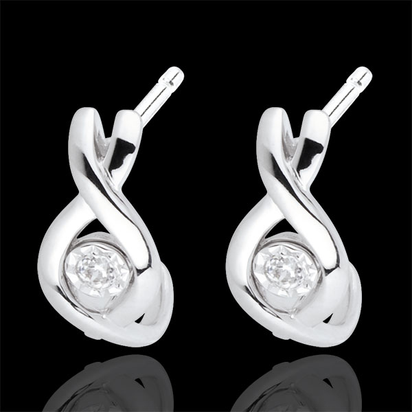 Orecchini Serpentine - Oro bianco - 18 carati - 2 Diamanti