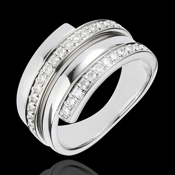 Anello Baltico - Oro bianco - 18 carati - 30 Diamanti - 0.45 carati