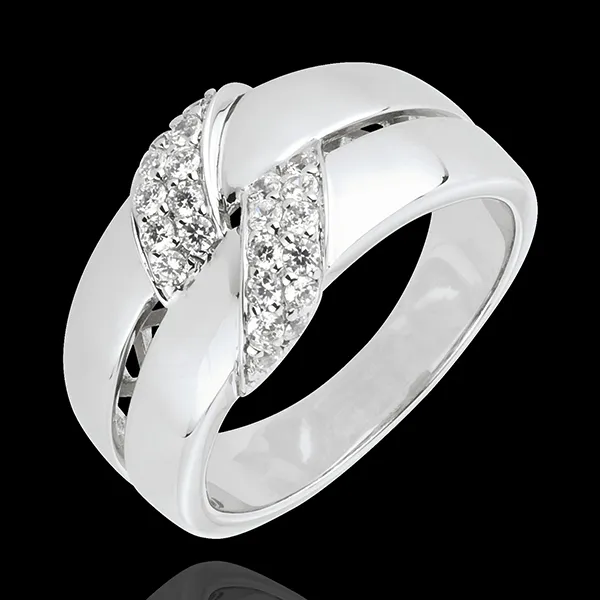 Anello Legame supremo - Oro bianco - 18 carati - 24 Diamanti - 0.36 carati