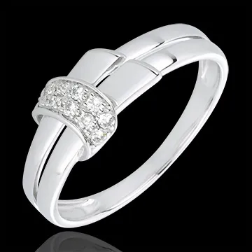 Anello Desira - Oro bianco - 18 carati - 10 Diamanti 