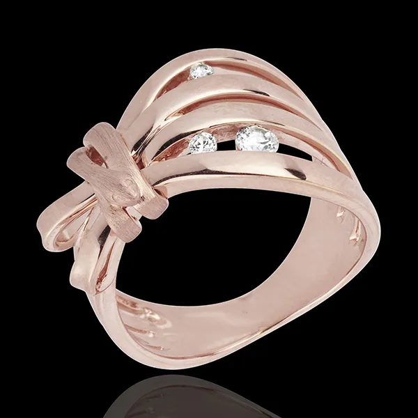 Anello Passeggiata Immaginaria - Camouflage - Oro rosa - 18 carati -Diamanti
