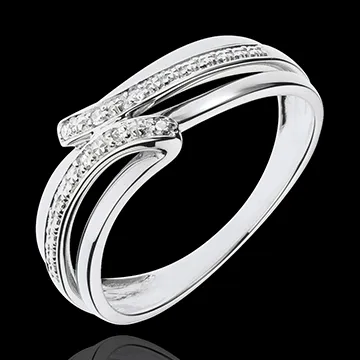 Anello Serenity - Oro bianco - 18 carati - 6 Diamanti