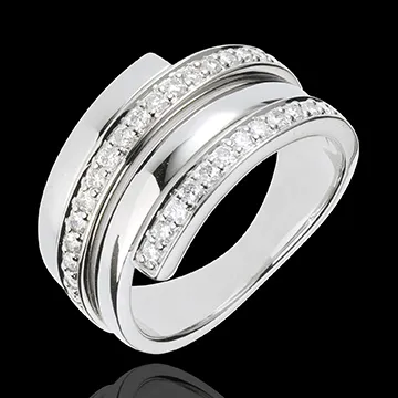 Anello Baltico - Oro bianco - 18 carati - 30 Diamanti - 0.45 carati