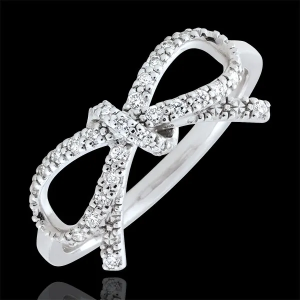 Anello Fiocco Finezza - Argento - 27 Diamanti bianchi - 0.135 carati