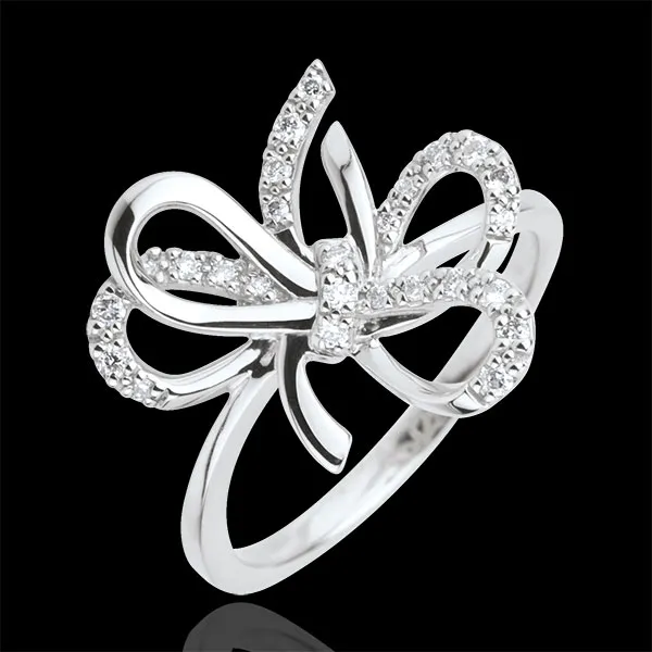 Anello Fiocco Follia - Argento e Diamanti - 0.163 carati