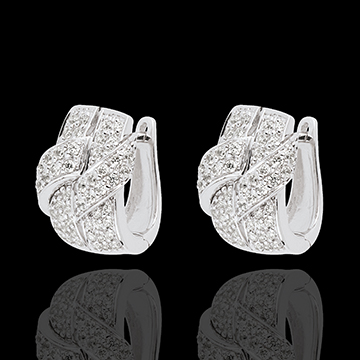 Kolczyki Najmocniejsza Więź - złoto białe 18-karatowe