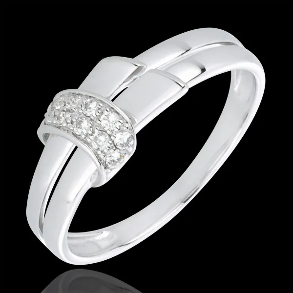 bague desira or blanc 18 carats et diamants