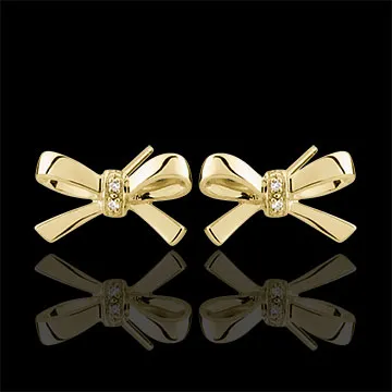 Yellow Gold Carlotta Bow Earrings