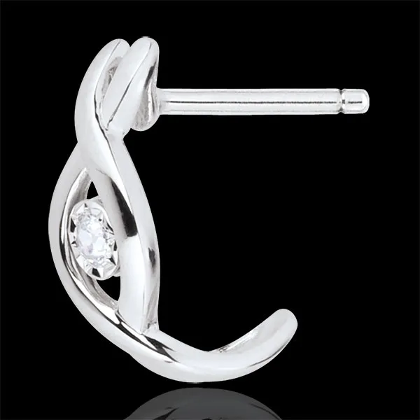 Cercei Serpentine aur alb de 18k şi diamante