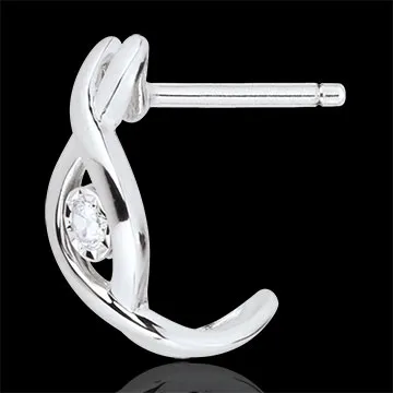 Boucles d'oreilles Serpentines or blanc 18 carats et diamants