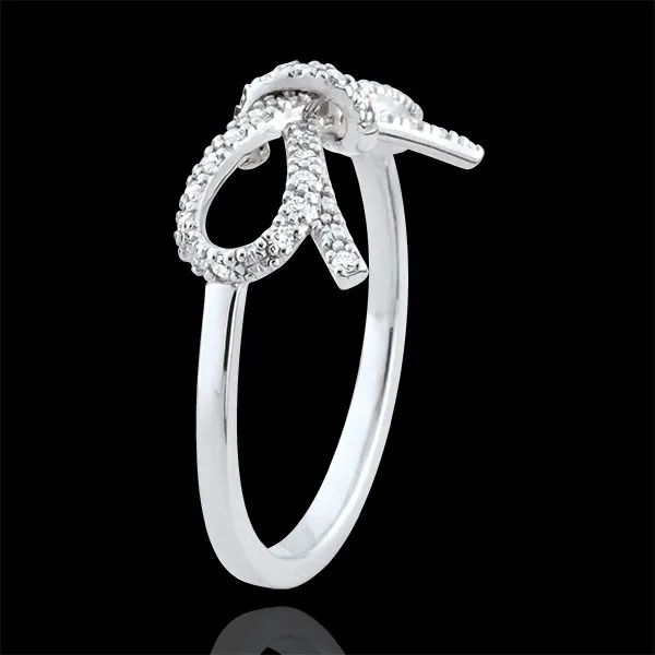 Inel Nod Fineţe diamante albe - Argint şi diamante