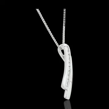 Collier sagesse or blanc 18 carats diamants
