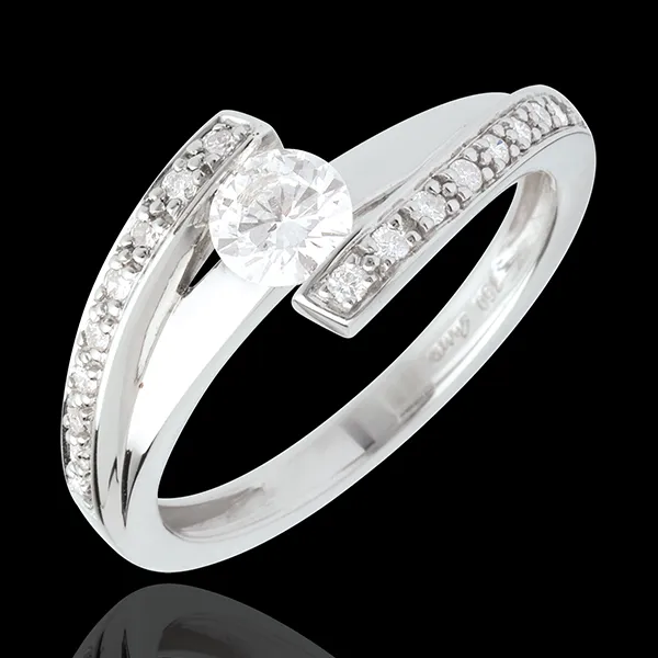 Bague de Fiançailles Destinée - Aliénor - or blanc 18 carats - diamant 0.37 carat