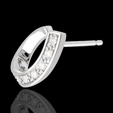 Ringlet earrings-white gold