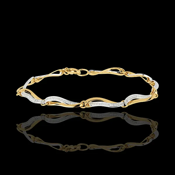 Waters of the Nile Two Gold and Diamond Bracelet