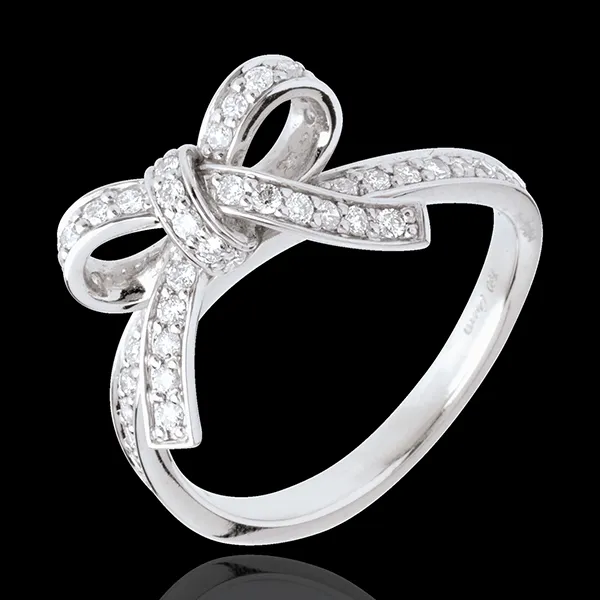 Inel nod diamante - aur alb de 18K - 0.423 carate