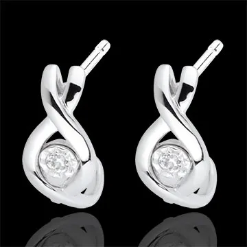 Cercei Serpentine aur alb de 18k şi diamante