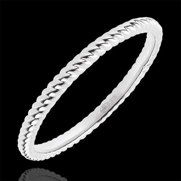 Anello Fune d'Oro - Oro bianco - 9 carati 